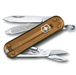 Нож-брелок Victorinox 0.6223.T55G Classic SD Colors "Chocolate Fud", 58мм, полупрозрачный коричневый